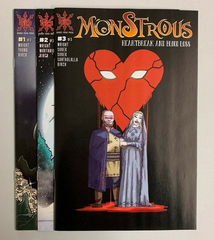 Monstrous Heartbreak And Blood Loss #1-3 Set Source Point Press 2021 8.5+ 