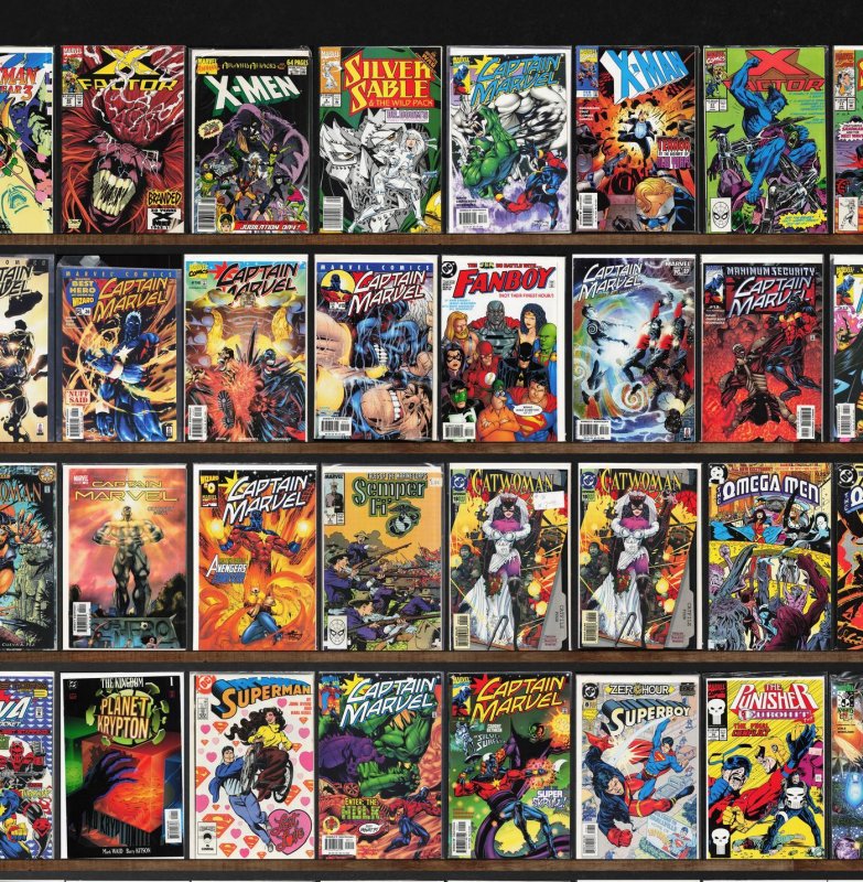 Huge Lot 150+ Comics with Captain Marvel, Doctor Fate, X-Men 2099 & More!