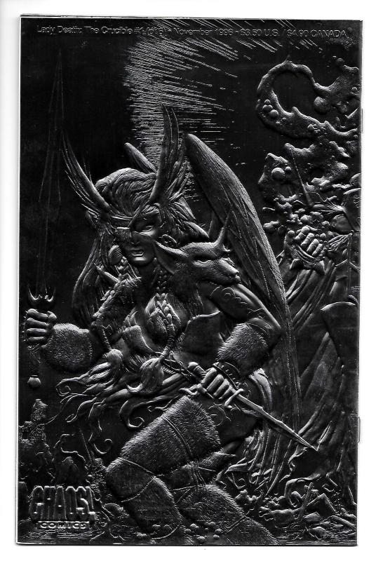 Lady Death IV The Crucible #1 Silver Foil Embossed Variant (Chaos, 1996) NM