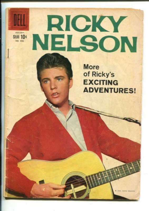 RICKY NELSON  #998-1959-PHOTO COVER -DELL-vg 