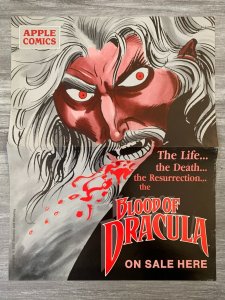 1987 BLOOD OF DRACULA On Sale Here 10.5x14 Apple Comics Promo Poster FN+ 6.5