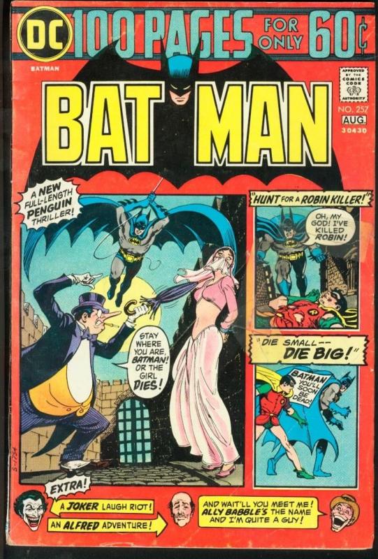 BATMAN #257-1974-DC-100 PAGE SUPER SPECTACULAR-good G
