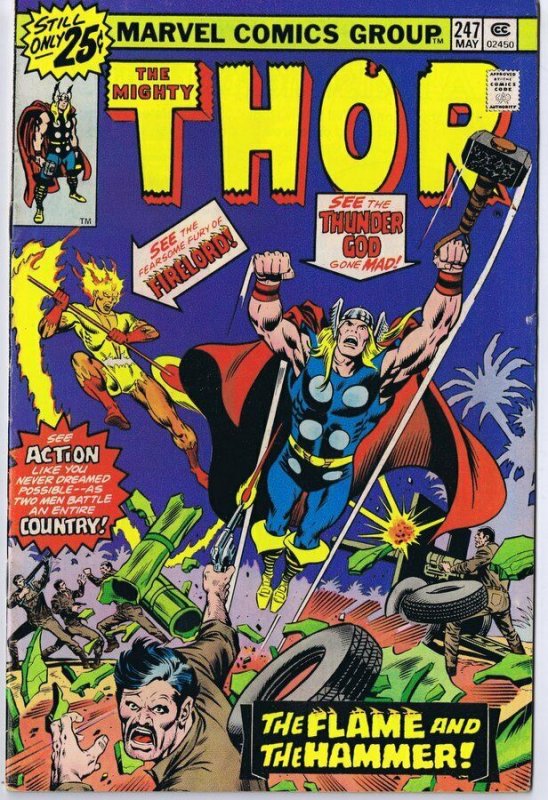 Thor #247 ORIGINAL Vintage 1976 Marvel Comics Firelord