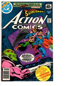 3 Action Comics DC Comic Books # 491 492 493 Superman Hawkman Brainiac JLA WM4