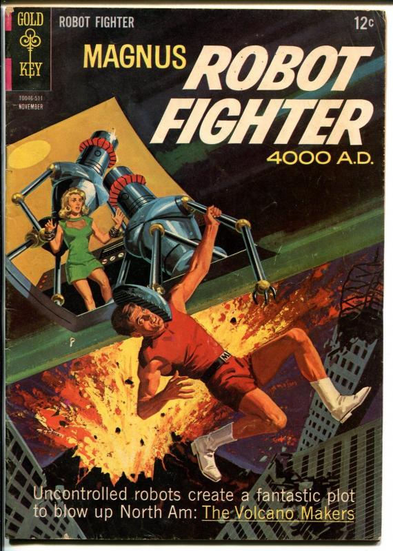 Magnus Robot Fighter #12 1965-Gold Key-Russ Manning-robot cover-VG