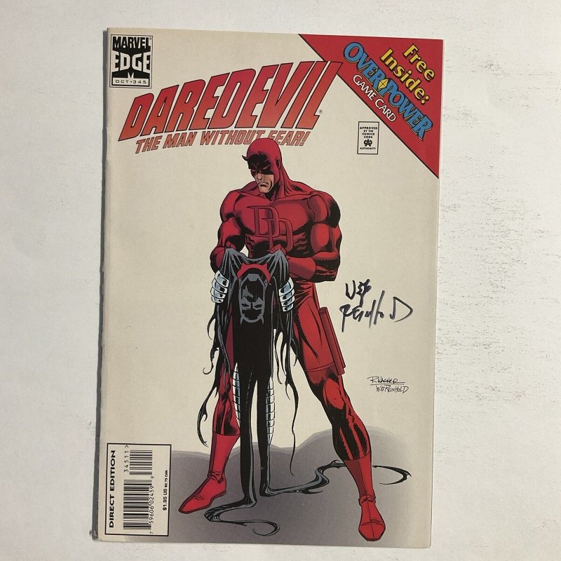 Daredevil 345 1995 Signed by Bill Reinhold Marvel VF very fine 8.0
