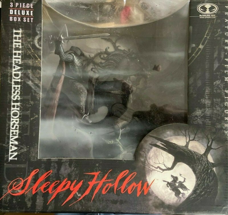 SLEEPY HOLLOW- HEADLESS HORSEMAN 3 PIECE ACTION FIGURE McFarlane toys MIB