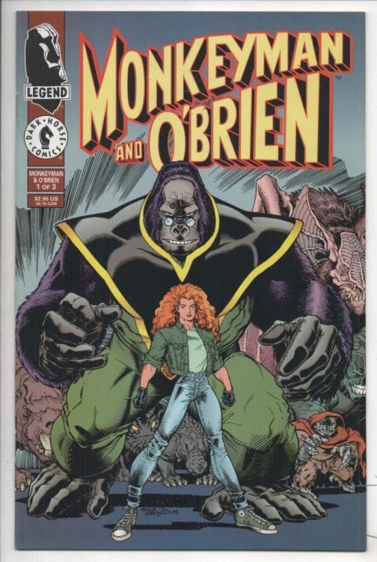 MONKEYMAN and O'BRIEN #1, NM, Arthur Adams, 1996, Dark Horse Legend