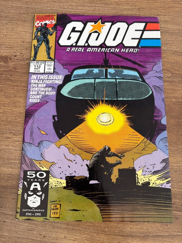 G.I. Joe # 112 NM- Marvel Comic Book Snake Eyes Duke Cobra Storm Shadow 5 J441