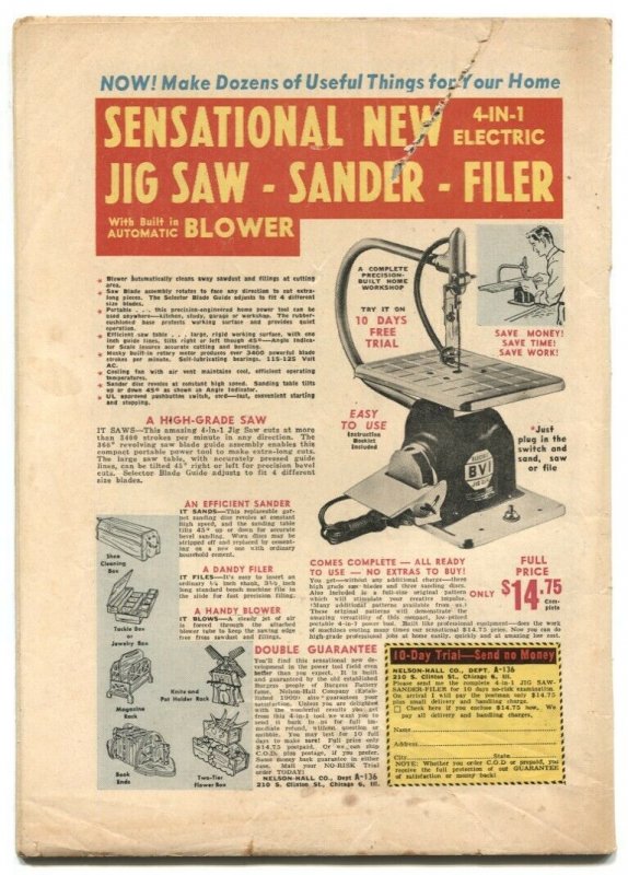 Adventures Into The Unknown #16 1952- Abe Lincoln- Horor VG-