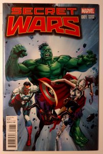 Secret Wars #1 (9.6, 2015) Guice Cover, 1st App God Emperor Doom