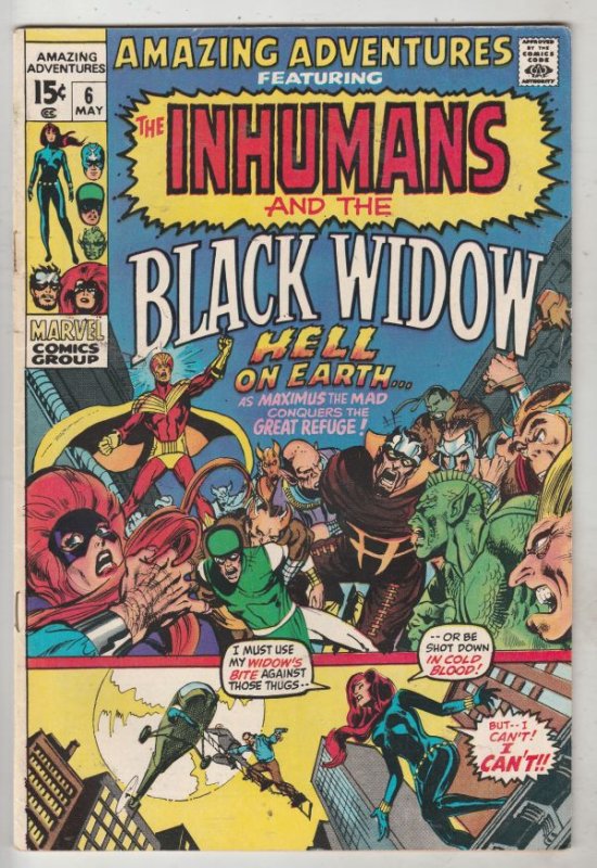 Amazing Adventures #6 (May-71) VF High-Grade Black Widow, Inhumans