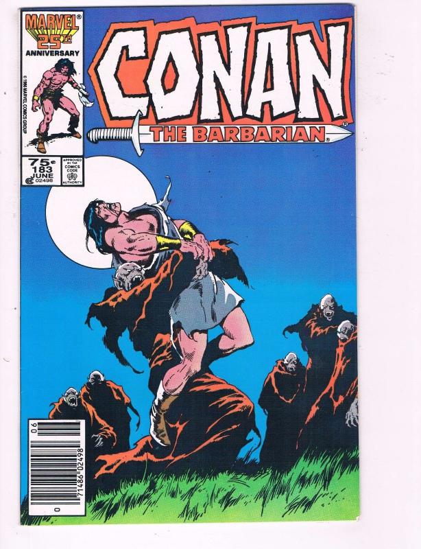 Conan The Barbarian #183 VF Marvel 25th Anniversary Comic Book 1986 DE7
