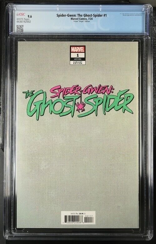 (2024) SPIDER-GWEN THE GHOST SPIDER #1 1:100 FRISON VIRGIN VARIANT COVER CGC 9.6