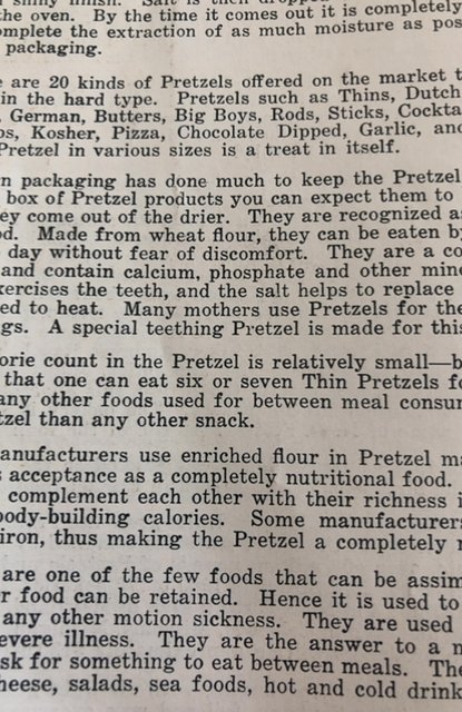 The pretzel romance, pretzelennial 1861-1961,4p(my home town!)