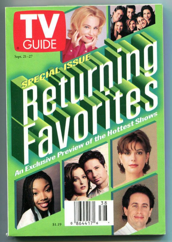 Returning Favorites TV guide, September 1996, X-files, Seinfeld, more in store 