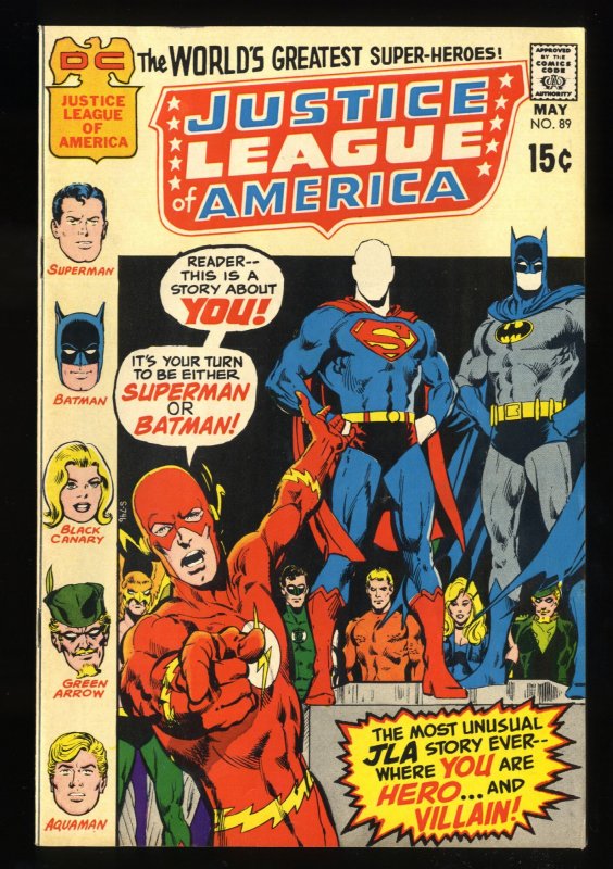 Justice League Of America #89 VF 8.0 White Pages