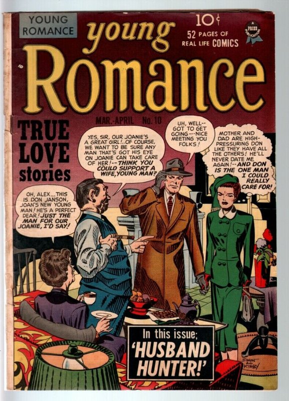 YOUNG ROMANCE #10-1949-EARLY JOE SIMON & JACK KIRBY ROMANCE COMIC BOOK-VG C VG 