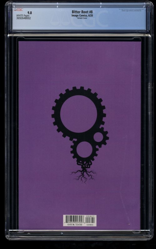 Bitter Root #8 CGC NM/M 9.8 White Pages Purple Rain Cover Homage!