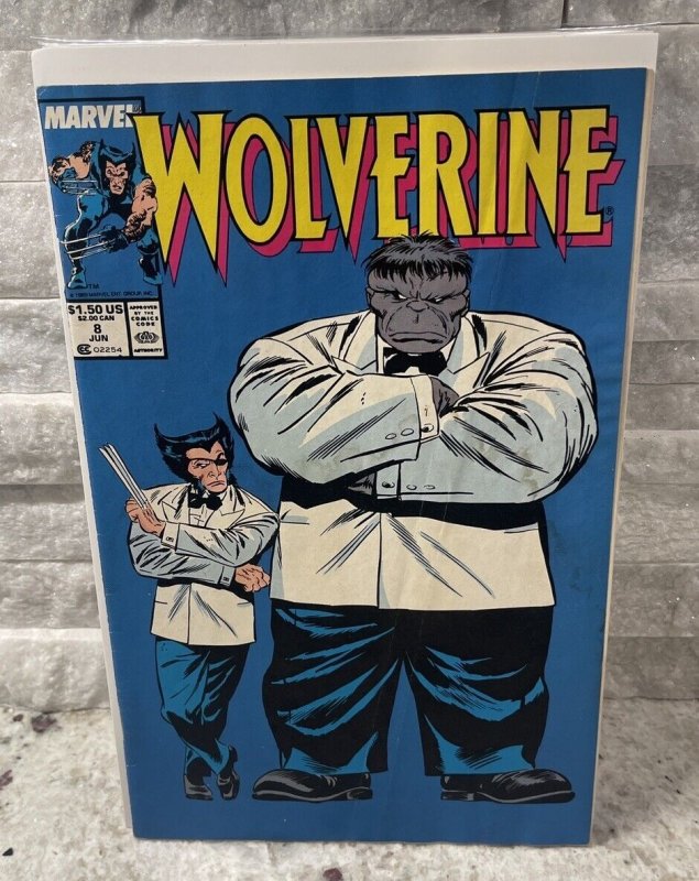 WOLVERINE #8 JOE FIXIT HULK MARVEL, 1989 Iconic Cover Mid Grade Copy View Photos