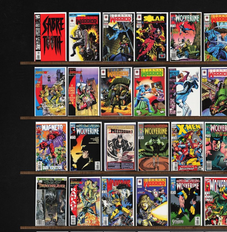 Huge Lot 150+ Comics with Bloodshot, Wolverine, Eternal Warrior & More!
