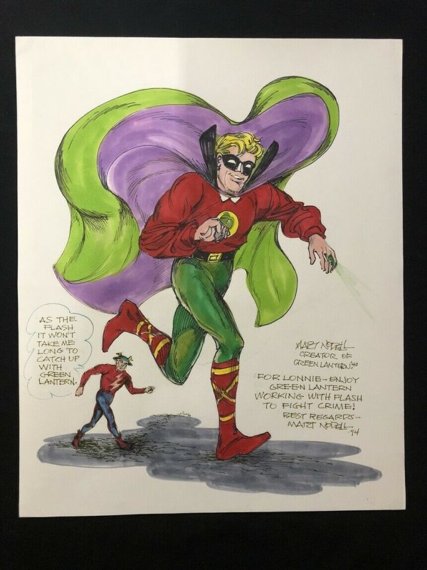 Golden Age Green Lantern Color Sketch by Martin Nodell 1994