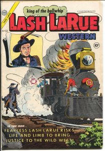 Lash LaRue # 53 1955-Charlton-Stan Campbell art-railroad cover-VF