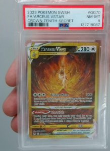 2023 Pokemon SWSH Crown Zenith Secret #GG70 Arceus Vstar FA PSA 8 NM-MT