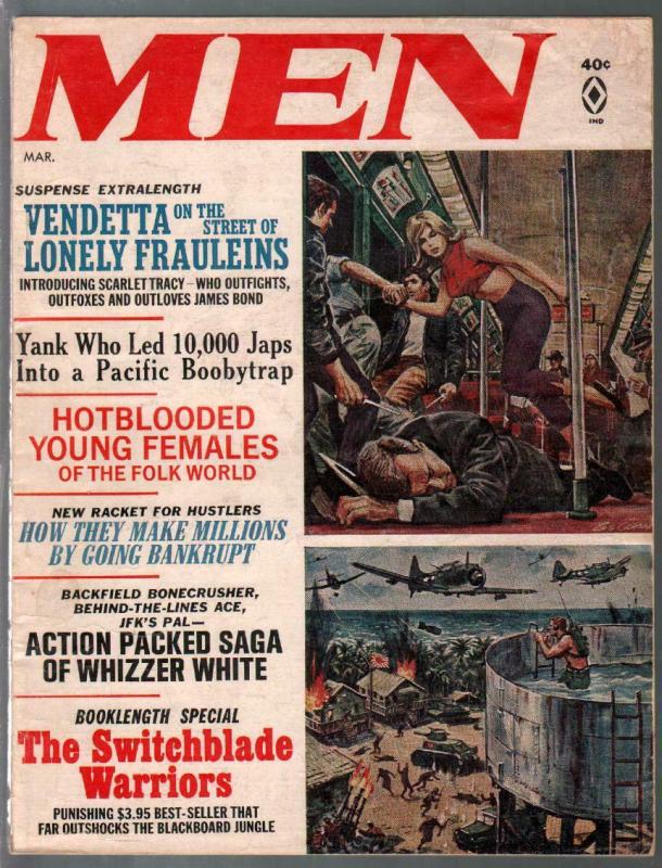 Men 3/1966 3/1966-Nazi's-switchblade warriors-Charles Copeland-VG