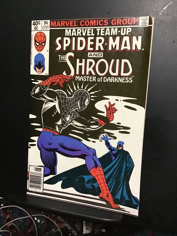 Marvel Team-Up #94 (1980) Spidey and the shroud! High-grade Key! NM- Wow!