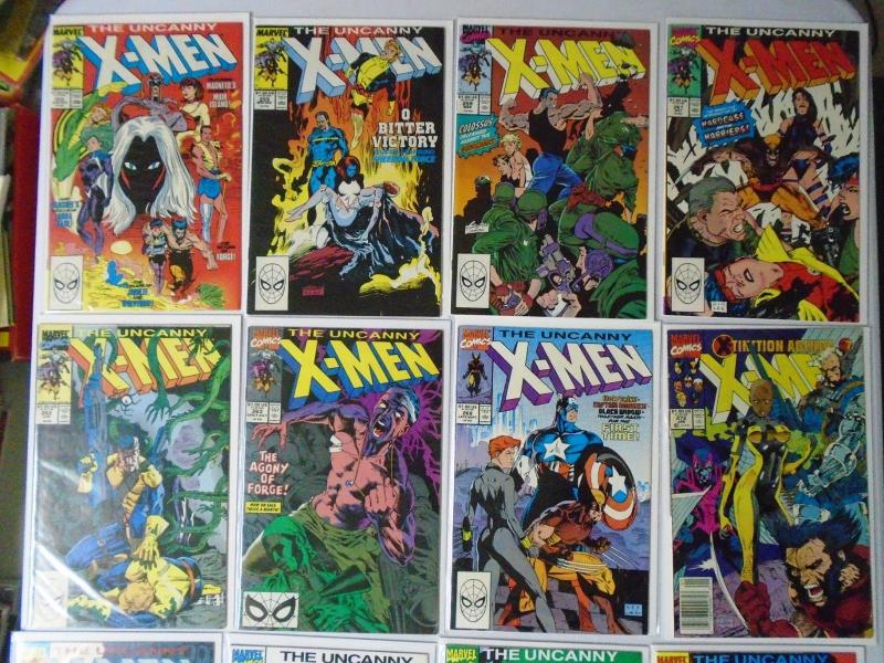 X-Men Lot 24 Different, From:#253-300, Average 8.0/VF Range 6.0-UP (1989-1993)