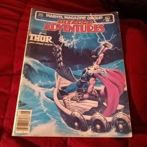 Bizarre Adventures 32 marvel comics magazine 1982 Thor Cover Joe Jusko Cover Art