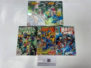 5 MARVEL comic books Die-Cut G Force #1 2 Power Pack #12 Genetix #1 47 KM32