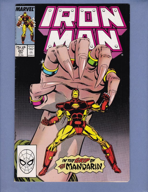 Iron Man #241 FN Mandarin Marvel 1989