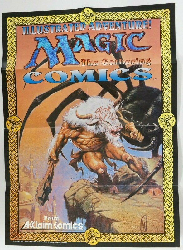 Magic the Gathering comics promotional poster - 26 x 19 - acclaim 1995 WotC