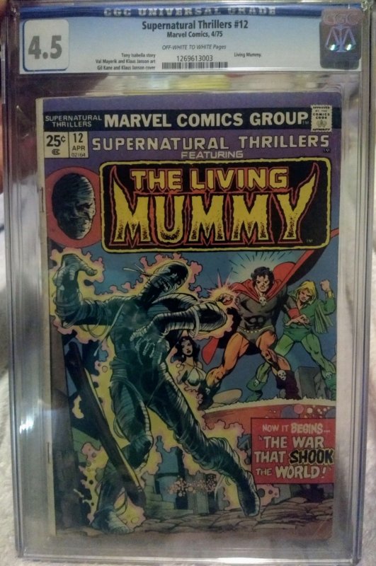 Supernatural Thrillers Featuring The Living Mummy #12 CGC 4.5