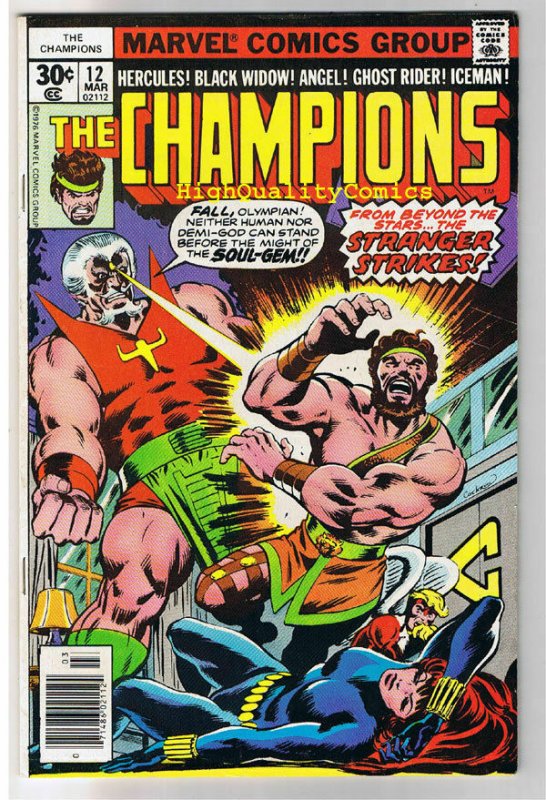 CHAMPIONS 12, VF, Ghost Rider, Black Widow, Goliath, 1975, more in store