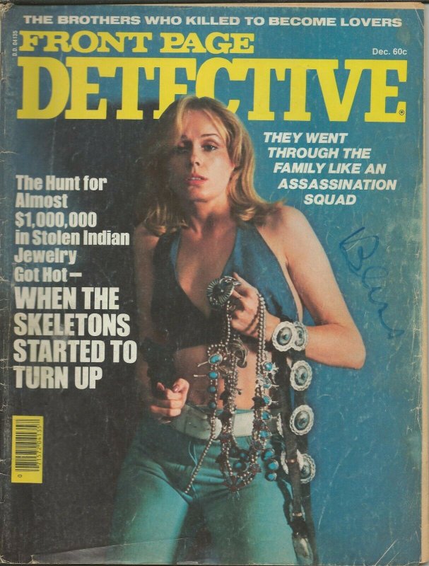 ORIGINAL Vintage December 1976 Front Page Detective Magazine GGA 71572041357