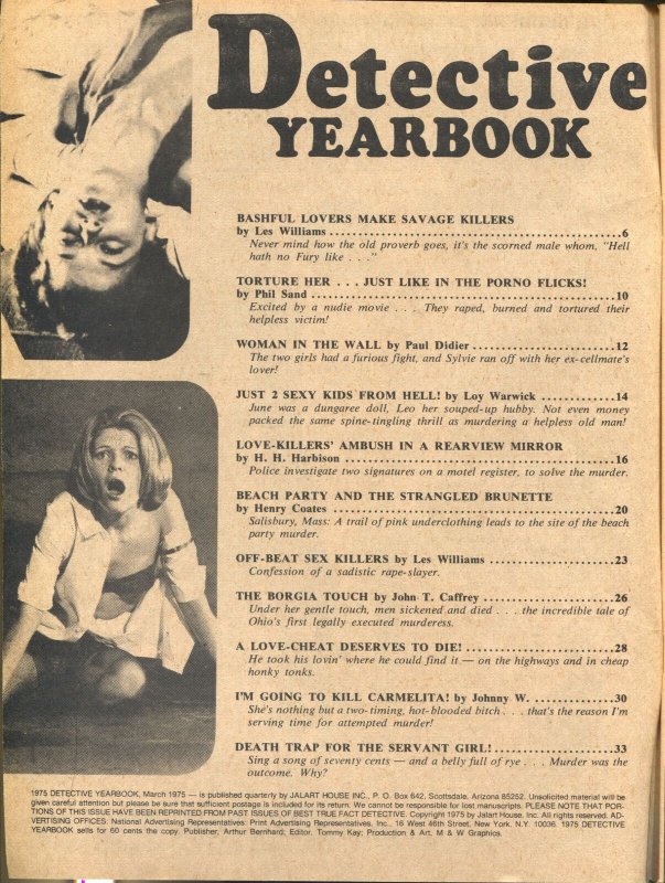Detective Yearbook 1975-Talart-crime-lurid pix-violence-strangulation-pulp-FN/VF