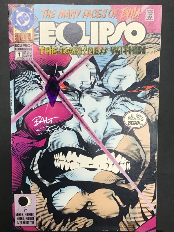 Eclipso: The Darkness Within #1 (1992) Signed by Bart Sears (JH)