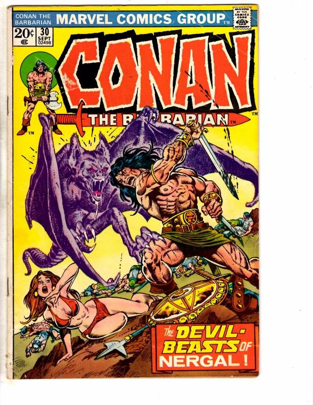 4 Conan The Barbarian Marvel Comic Books # 29 30 31 32 Red Sonja King Kull WI1