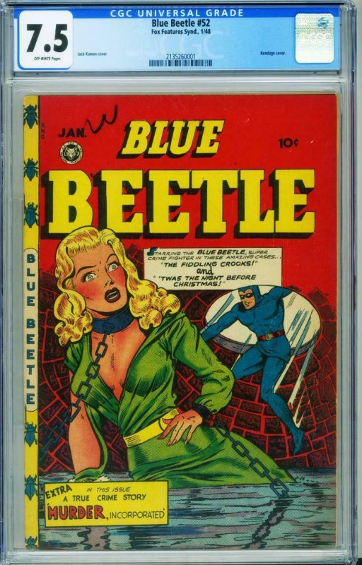 BLUE BEETLE #52 CGC 7.5 Good Girl Art BONDAGE cover-2135260001 