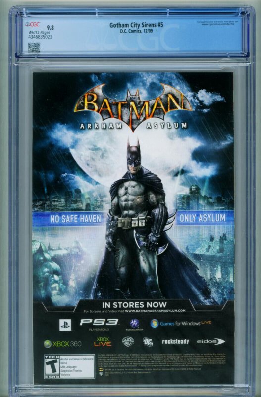 Gotham City Sirens #5  2009 - DC -CGC 9.8 - Comic Book-4346835022