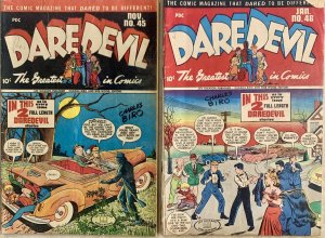 DAREDEVIL COMICS #45 & 46 | GOLDEN AGE FROM 1947 | VERY HARD TO FIND!