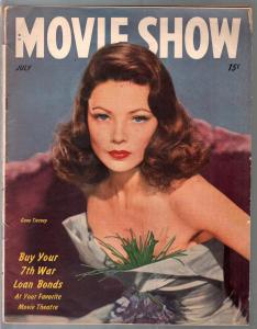 Movie Show 7/1945-Gene Tierney-Hunphrey Bogart-Vincent Price-Gary Cooper-VG