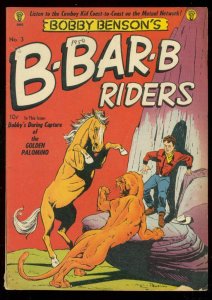 B-BAR-B RIDERS #3 1950-BOBBY BENSON-BOB POWELL COVER VG