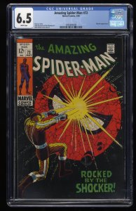 Amazing Spider-Man #72 CGC FN+ 6.5 White Pages Shocker Appearance!