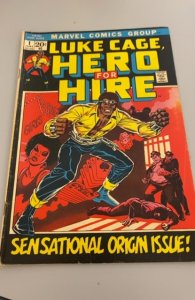 Hero for Hire #1 (1972)first Luke cage/ power man mid grade lower
