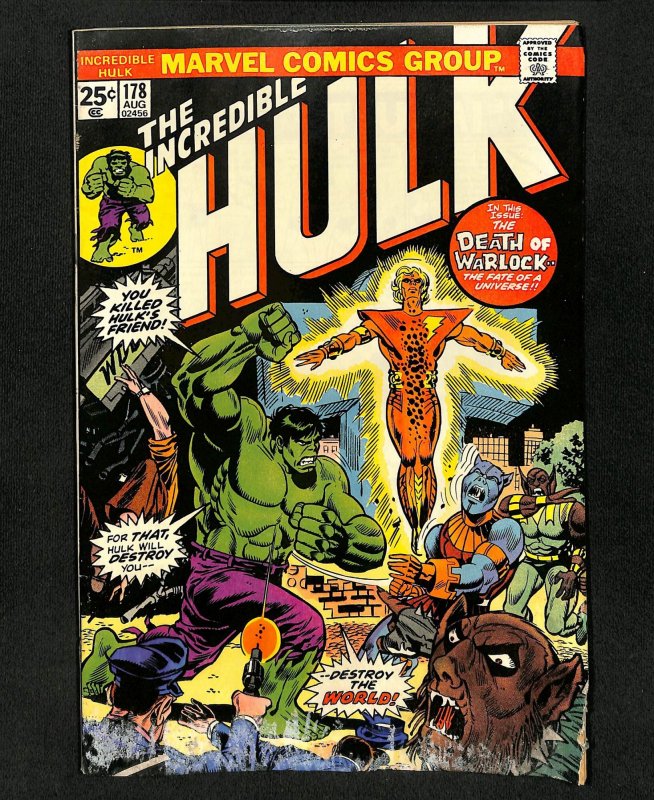 Incredible Hulk (1962) #178 Death of Adam Warlock!