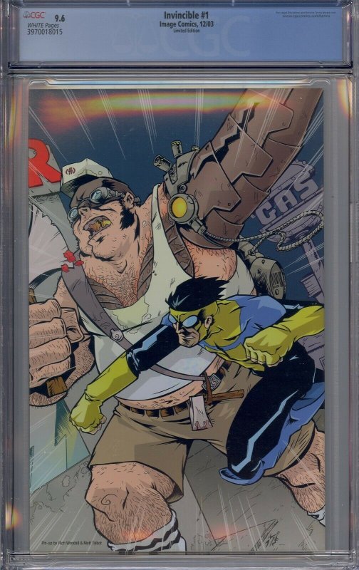 INVINCIBLE #1 CGC 9.6 LARRY'S WONDERFUL WORLD OF COMICS LIMITED EDITION 